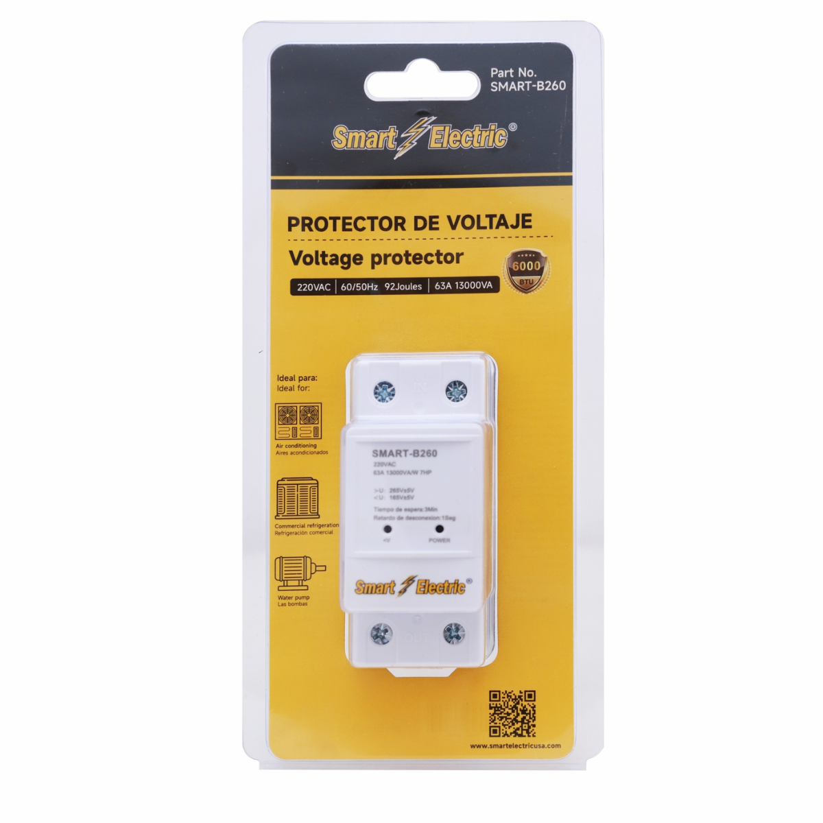 DISPOSITIVO DE PROTECCIÓN CONTRA SOBRETENSIONES, UL TIPO 1, SPD, DISC: 10KA, PTMOV, SCCR: 200KA