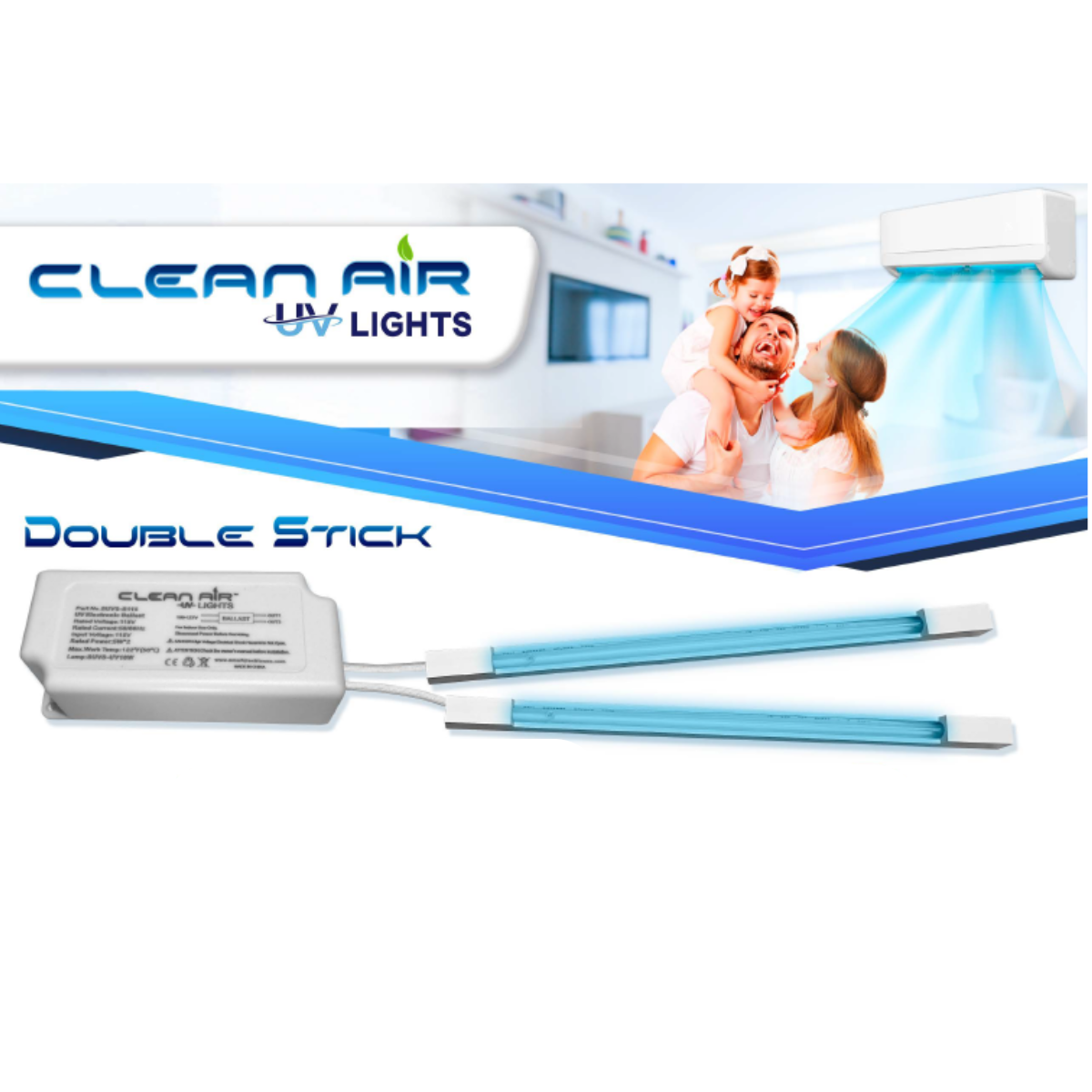 Double Stick UV Lights For 230V Non-Ducted Systems