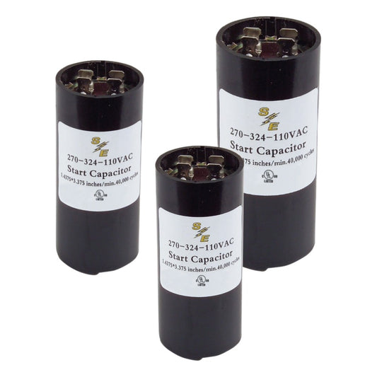 Condensador de arranque redondo de baquelita de 300–340 µF y 110 V 