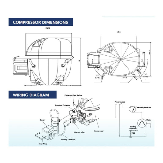 Refrigeration Compressor - R600 - 1/6 HP