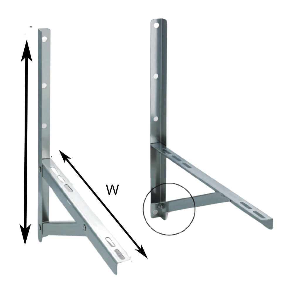 Stainless Steel Foldable Wall Condenser Bracket - Max Load: 485LBS - H:22.8" x D:21.2"